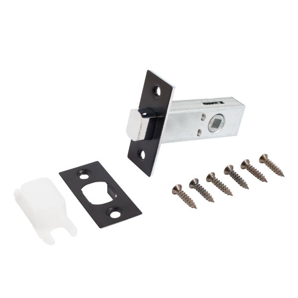 Задвижка АЛЛЮР АРТ LB45-6 BL матовый черный 6мм без ручек 14628