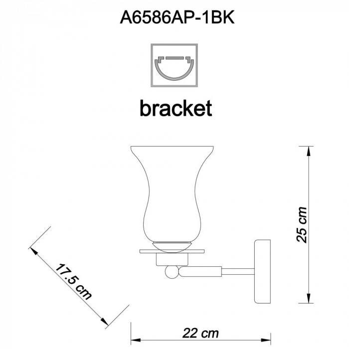 Бра MALIA A6586AP-1BK
