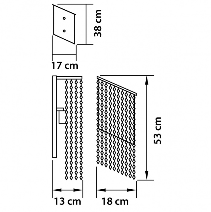 Бра NUVOLA 2х40W E14 ХРОМ 709624
