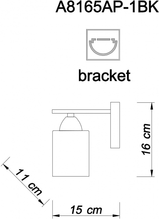 Бра Visuale A8165AP-1BK
