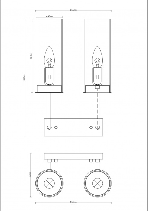Бра Metric V10022-2W