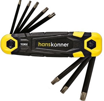 Набор ключей шестигранных Hanskonner TORX (8шт, t9-t40) HK1045-04-8T