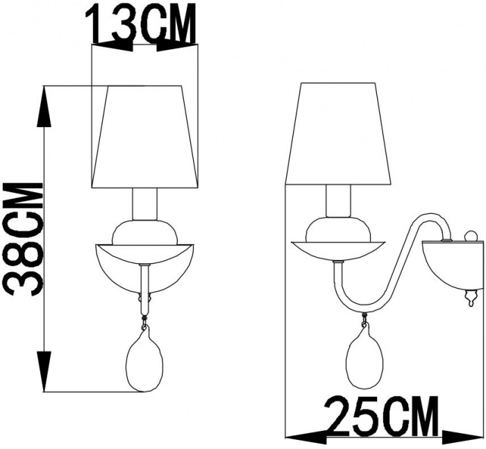 Бра Signora A2510AP-1WH