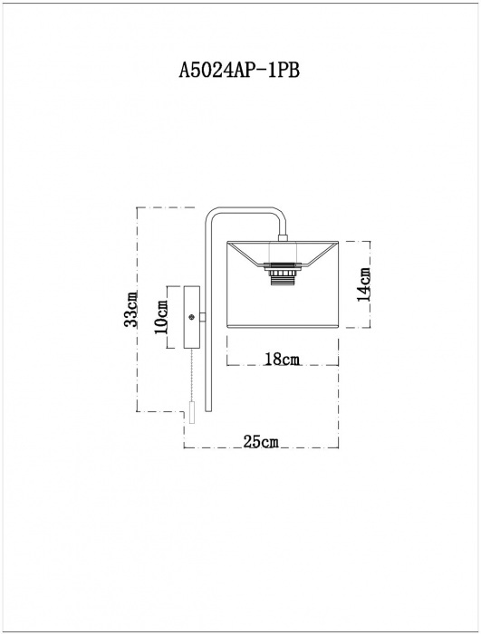 Бра Rupert A5024AP-1PB
