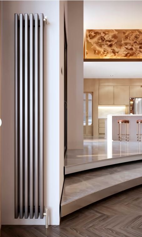 Дизайн-радиатор Costola 60х30 V (1750х180, 1002вт) 9016 Матовый, нижнее по центру