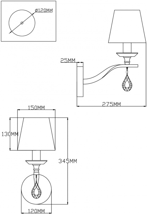 Бра Aerton V2530-1W