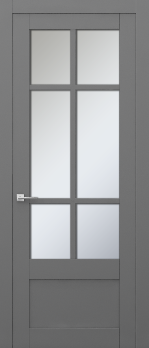 V 44, Vista, Экошпон, Софт серый, Белое матовое