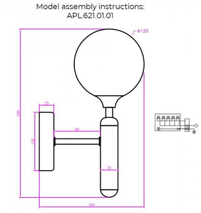 Бра Ewelina APL.621.01.01
