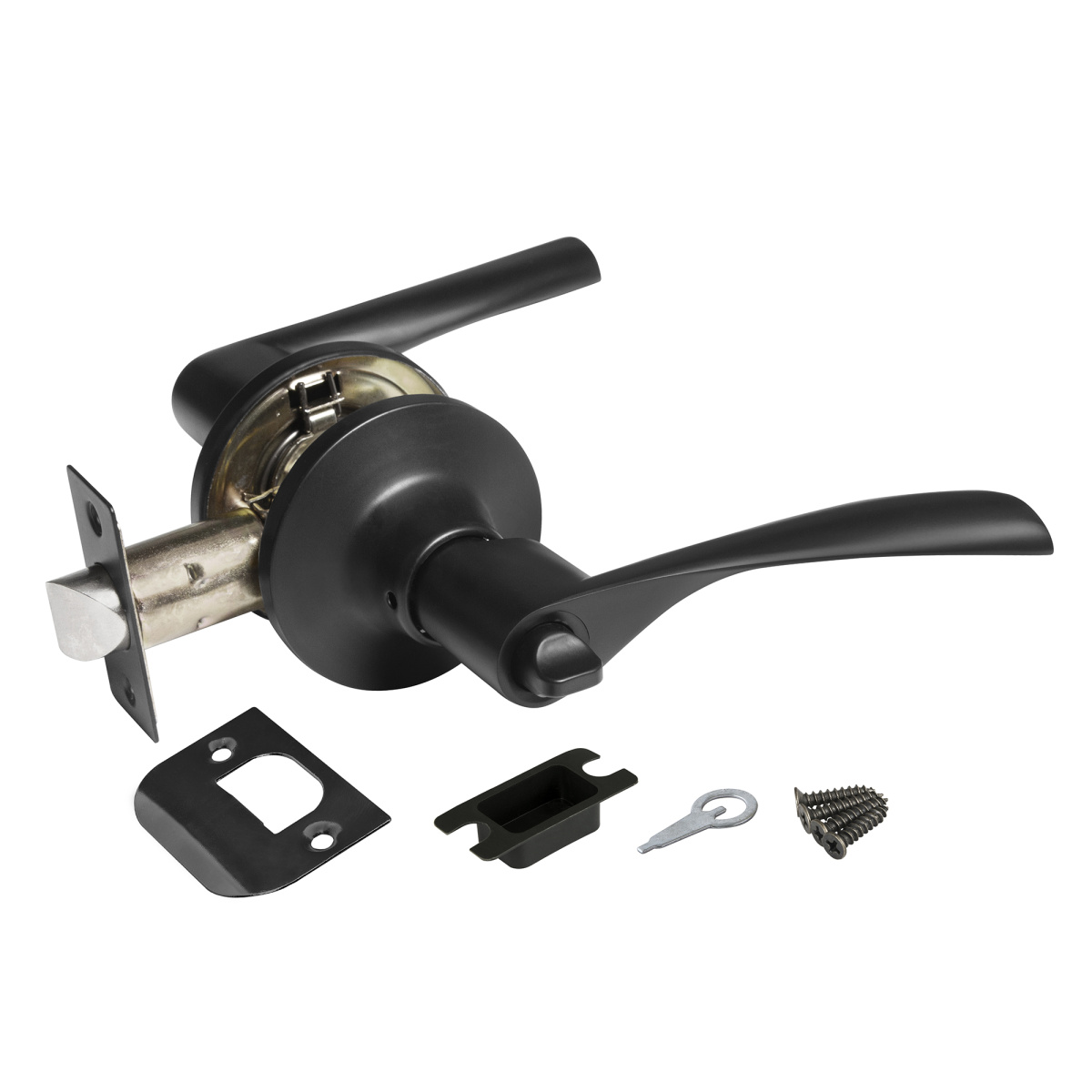 Ручка защелка AJAX DK610 BL-BK (6010 BL-B) фиксатор Черный 44449 