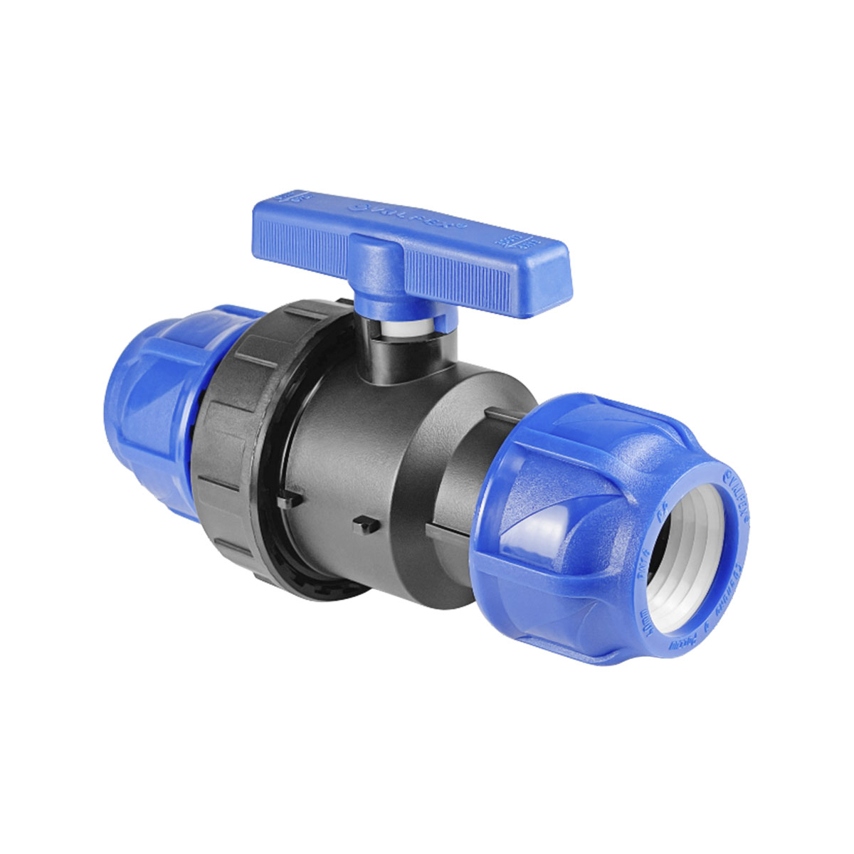 Кран шаровой компрессионный ПНД (внут./внут.) Valfex