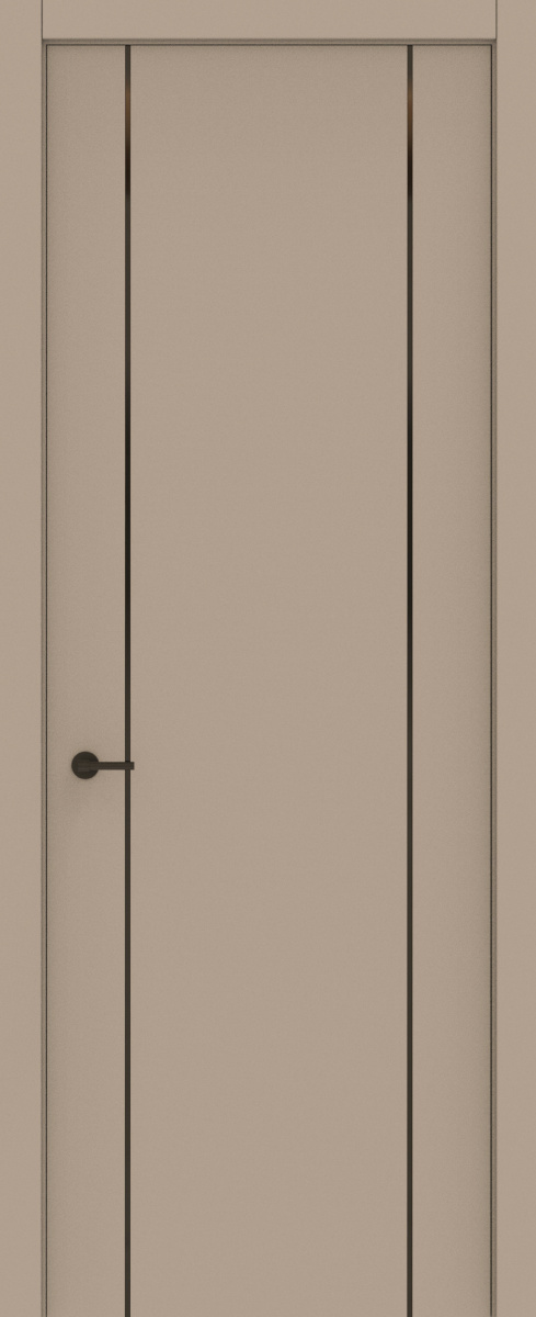 Молдинг 2 вставка черная, Софт капучино Эксклюзив