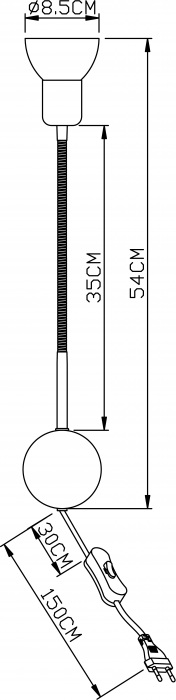 Бра Falena A3116AP-1WH