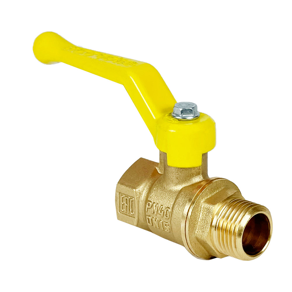 Кран шаровой латунный для газа (вн./нар.), рычаг Valfex