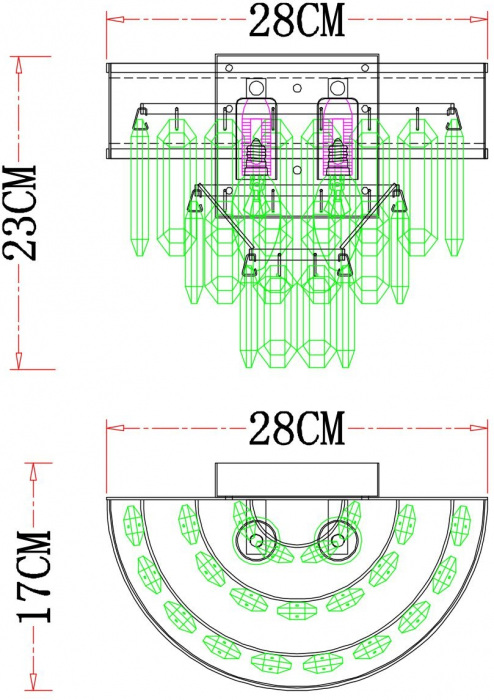 Бра Diadem A1002AP-2CC