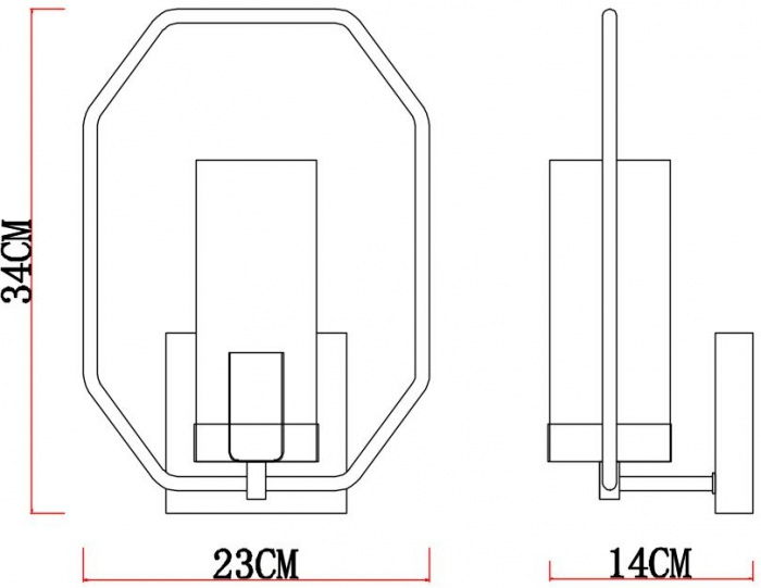 Бра Celaeno A7004AP-1BK