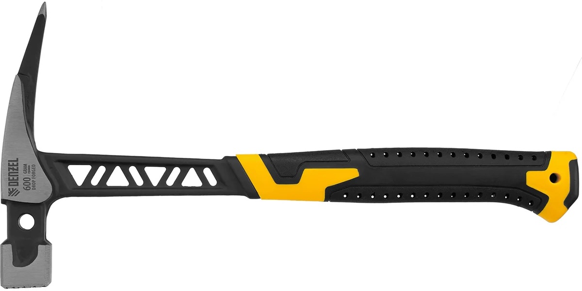 Молоток кровельщика цельнокованый с двухкомпонентной рукояткой и магнитом Denzel (600г) 10623