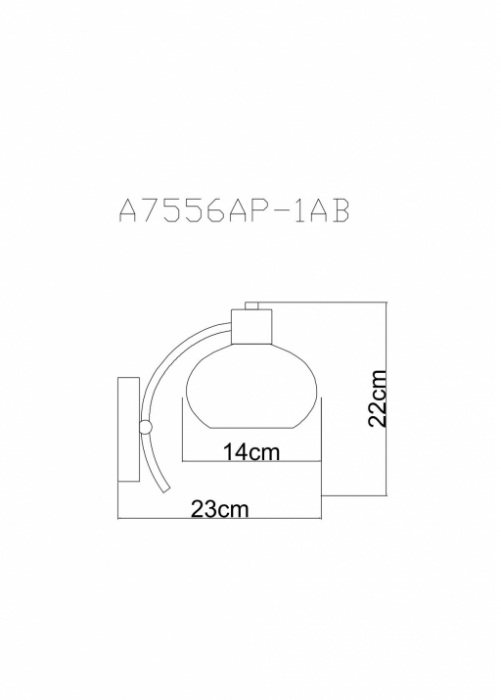 Бра LATONA A7556AP-1AB