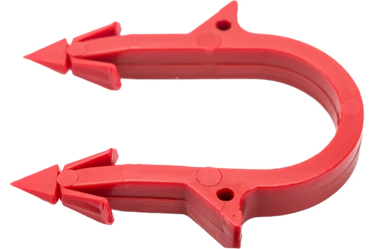 Скоба для крепления труб теплого пола Россия (16х20 мм, красные)