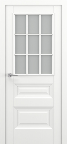 Ампир В2, Classic Baguette, Экошпон, Матовый белый, Сатинато с рамкой