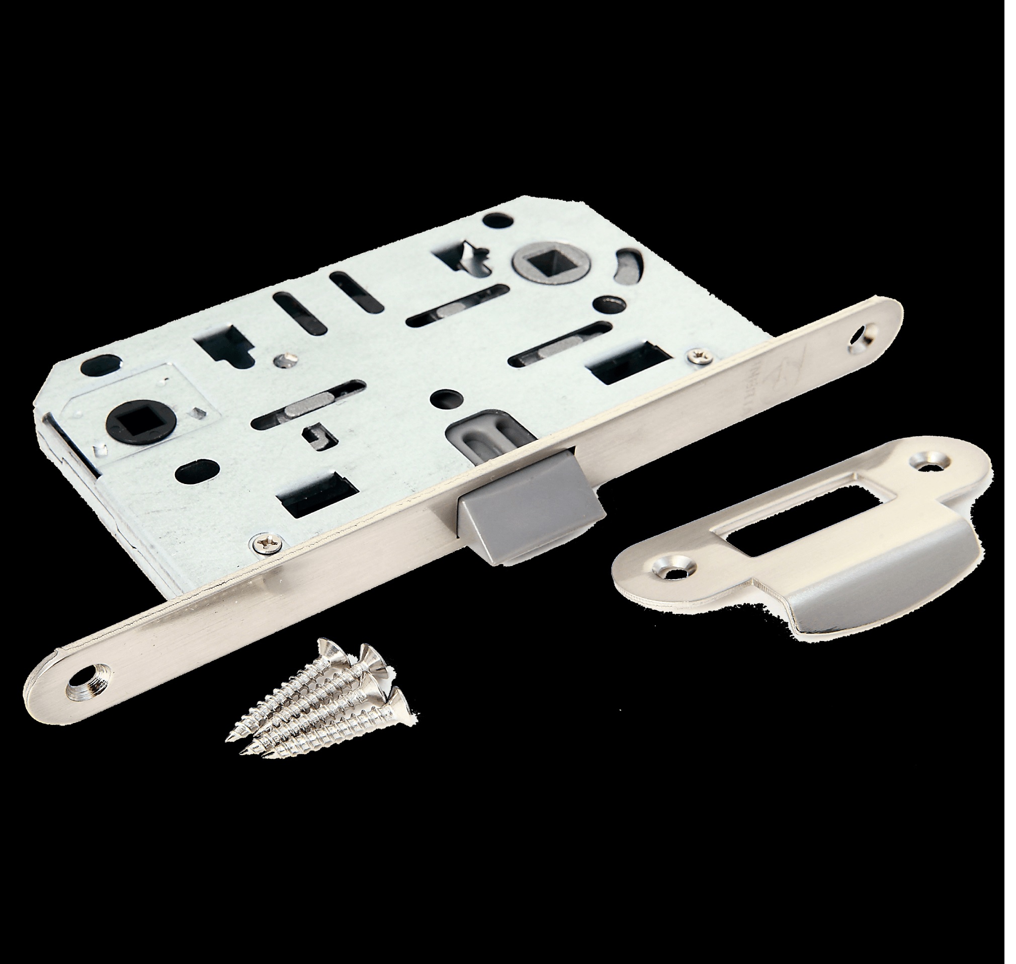 Замок межкомнатный под фиксатор пластик 821 T Iron SSC матовый хром