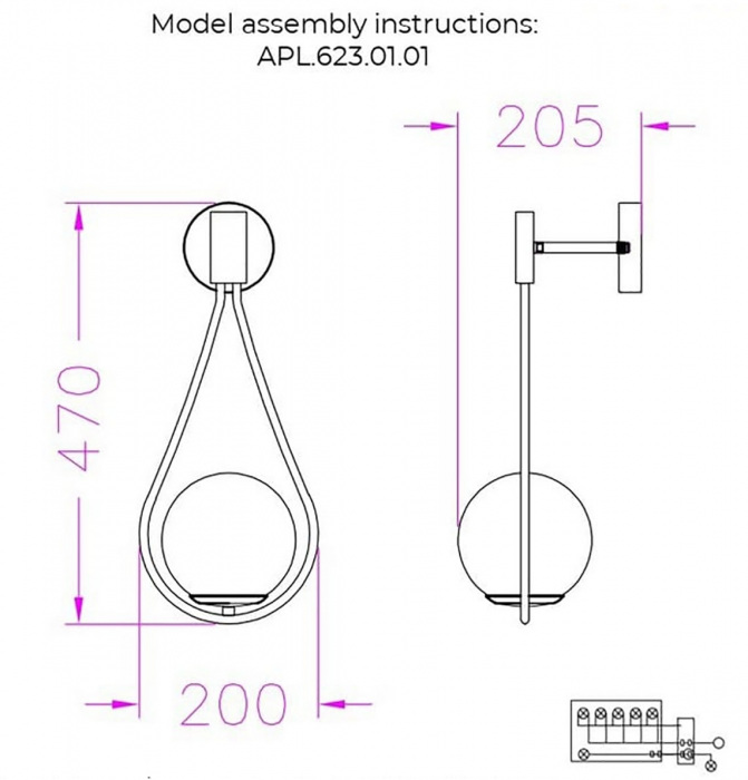 Бра Klodi APL.623.01.01