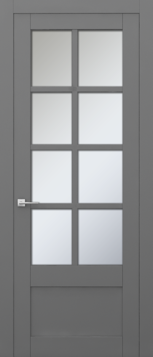 V 40, Vista, Экошпон, Софт серый, Белое матовое