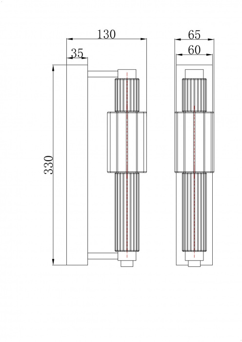 Бра Verticale MOD308WL-L9CG3K