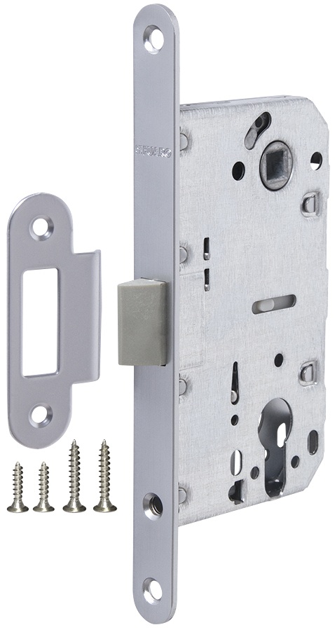 Корпус врезного замка c защелкой Fuaro PLASTP85C-50 SSC сатинированный хром 45445
