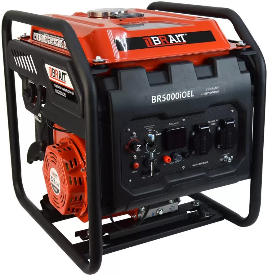 Генератор бензиновый инверторный BR5000iOEL (3.6/3.8кВт, 230В, 50Гц, бак 12 л.) 02.01.070.100