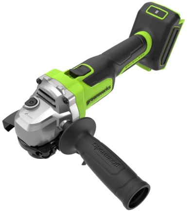 Шлифмашина угловая аккумуляторная Greenworks AG590 (24V, Anti-Kickback, 1х5Ач, ЗУ) 3201007CUG