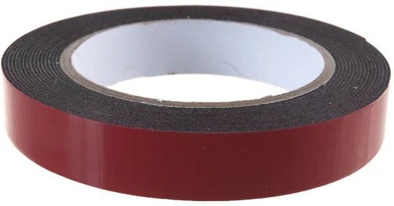 Клейкая лента двусторонняя усиленная Matrix (25ммх5м, черная) 89084