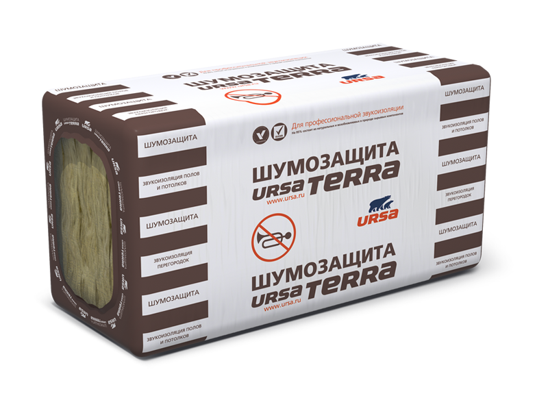 Теплоизоляция Урса терра 34 PN 1000х610х100 (3.05м2/0,305 м3/5 шт)