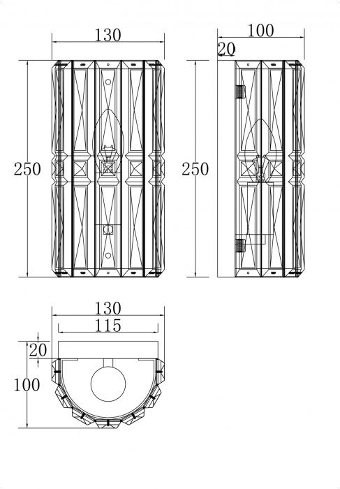 Бра Facet MOD094WL-01CH