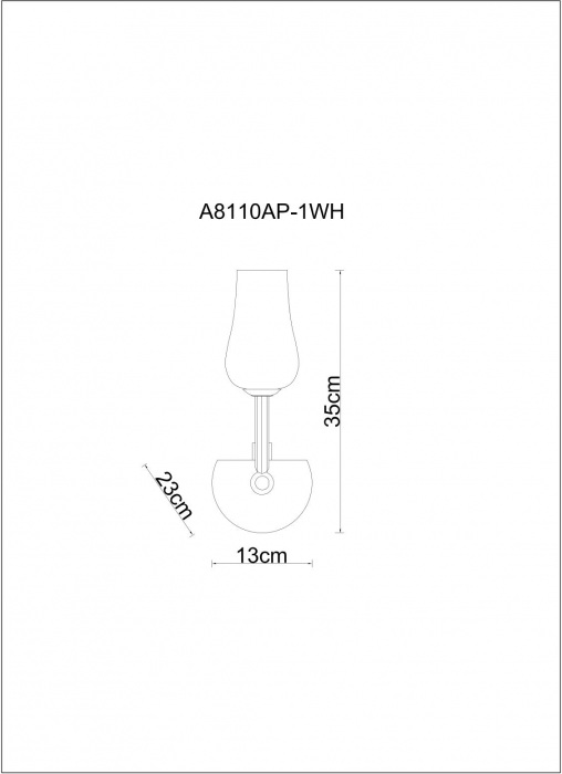 Бра BIANCANEVE A8110AP-1WH