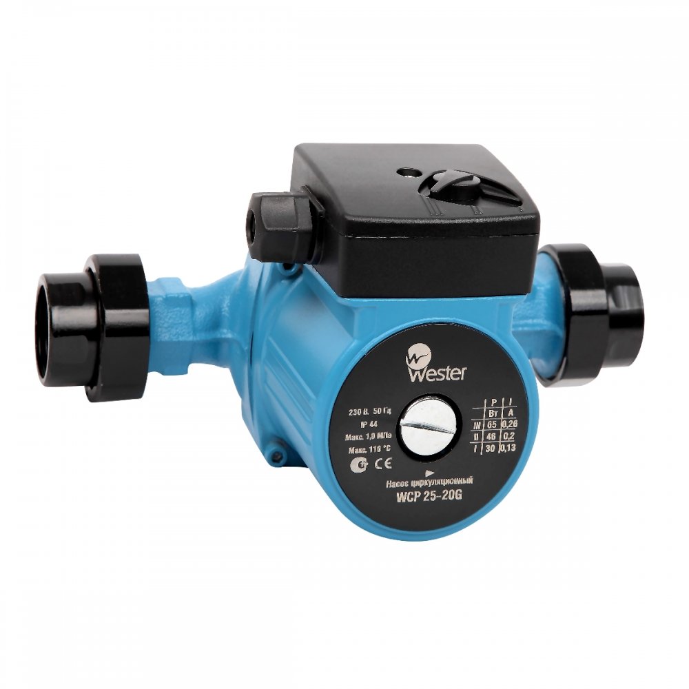 Насос циркуляционный Wester WCP 25-20G с гайками
