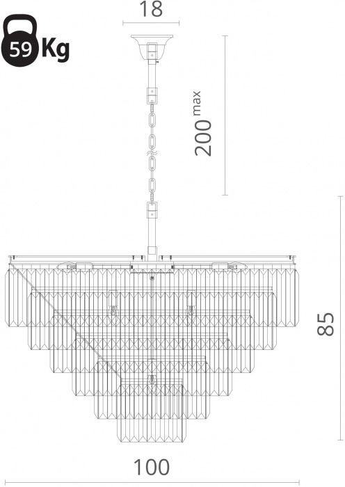 Подвесная люстра Nova 3001/01 LM-16