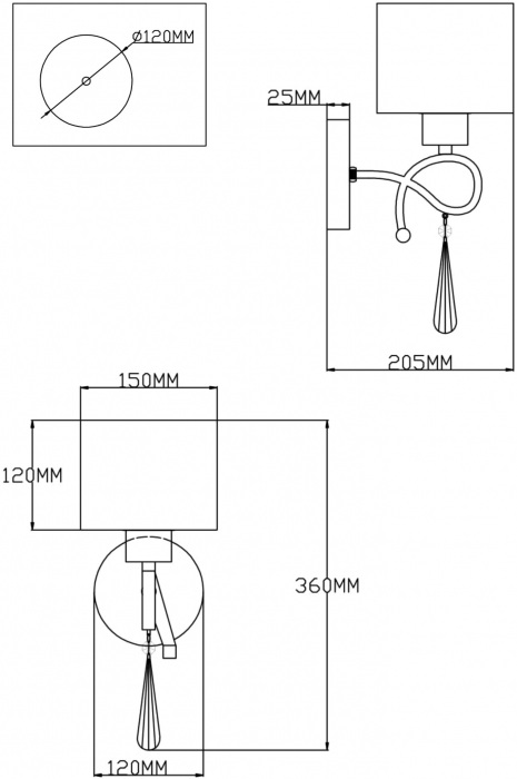 Бра Mae V2560-1W