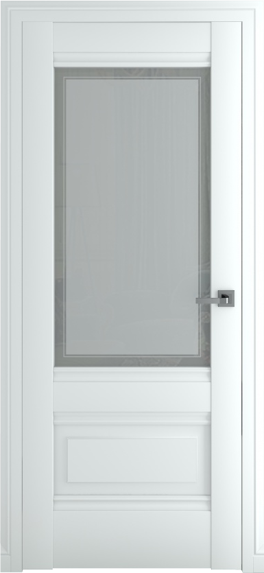 Турин В4, Classic Baguette, Экошпон, Матовый белый, Сатинат