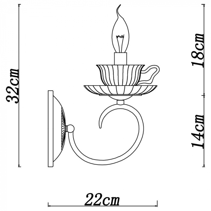Бра Tet-a-tet A1750AP-1AB