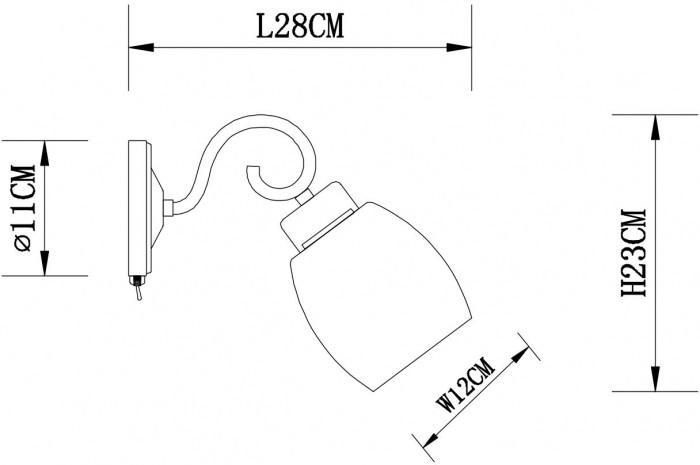 Бра Krit A4505AP-1BK