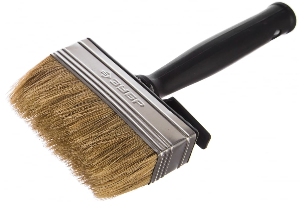 Кисть-макловица прямоугольная, с натуральной щетиной Зубр Оптима (40х140мм) 01802-14