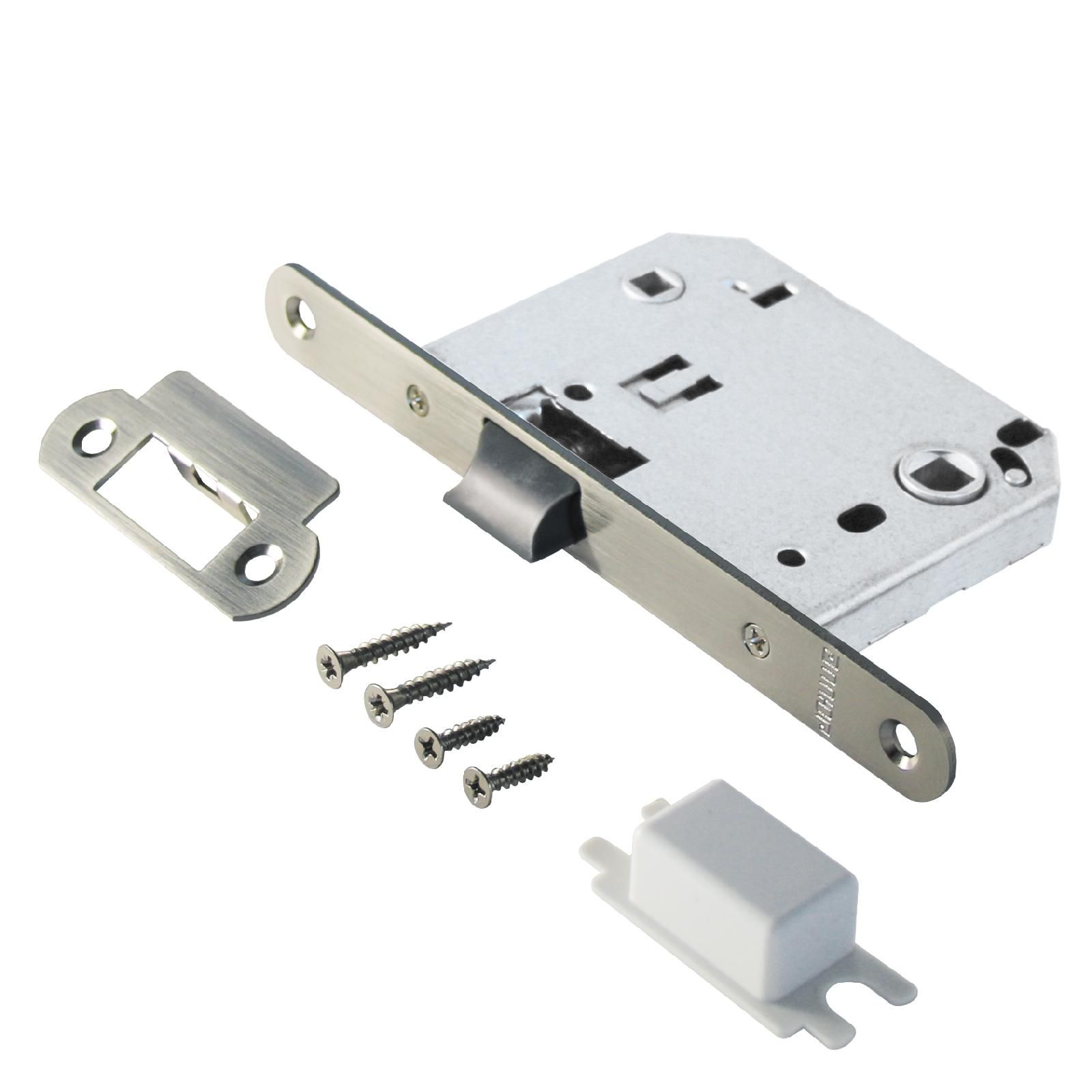 Защелка врезная с фиксатором пластик Аллюр АРТ L7050PR SN матовый никель 14545