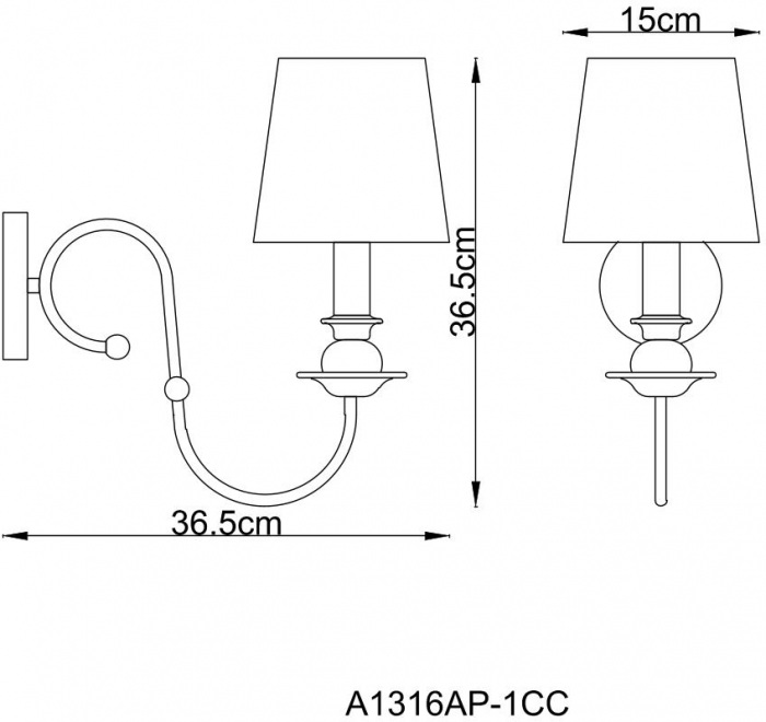 Бра Molly A1316AP-1CC