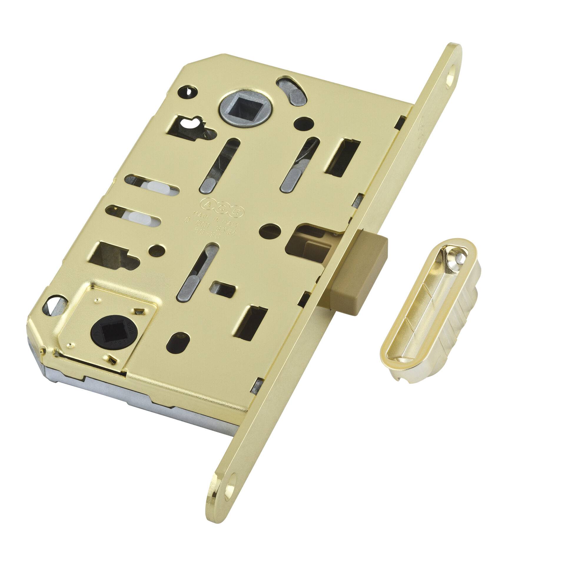Защелка врезная с ответной планкой AGB MEDIANA POLARIS B06102.50.03.640 WC латунь 60151