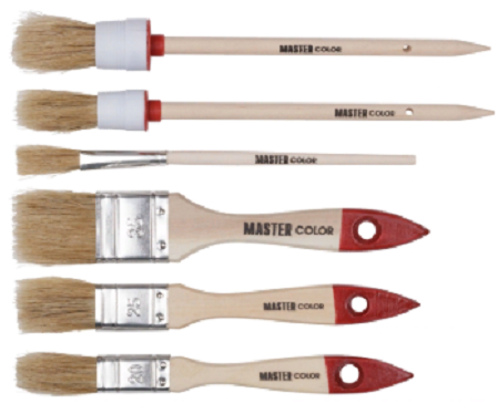 Набор кистей флейцевых с натуральной щетиной Master Color 30-0510 (20мм, 25мм, 35мм/6шт)
