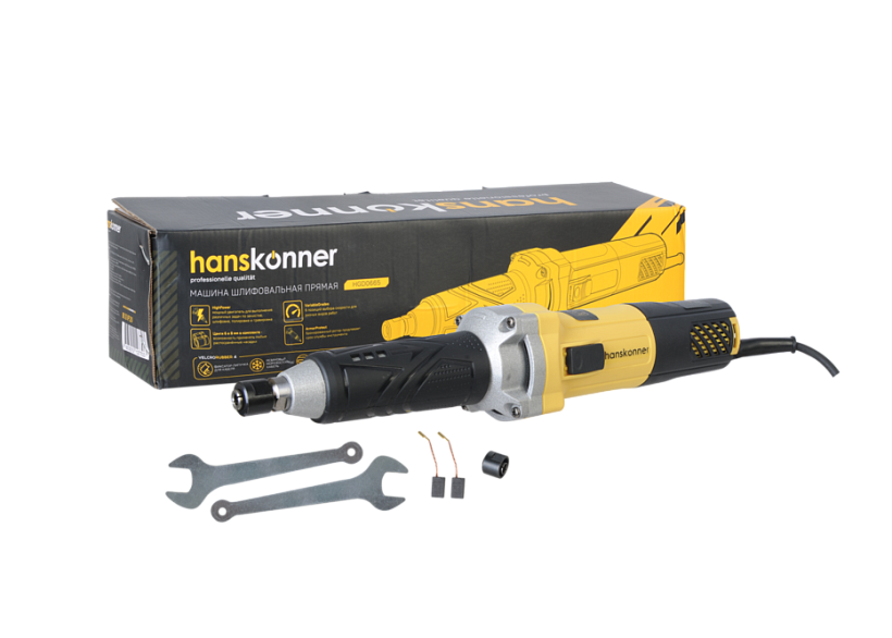Шлифмашина прямая сетевая Hanskonner HGD0665