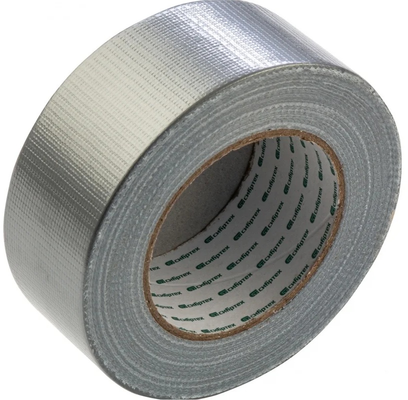 Лента клейкая армированная Сибртех (48ммх45м) серебро 888895