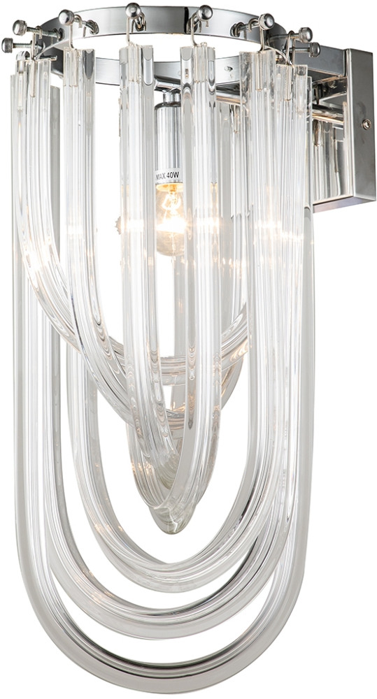 Бра Murano Glass KR0116W-1B chrome