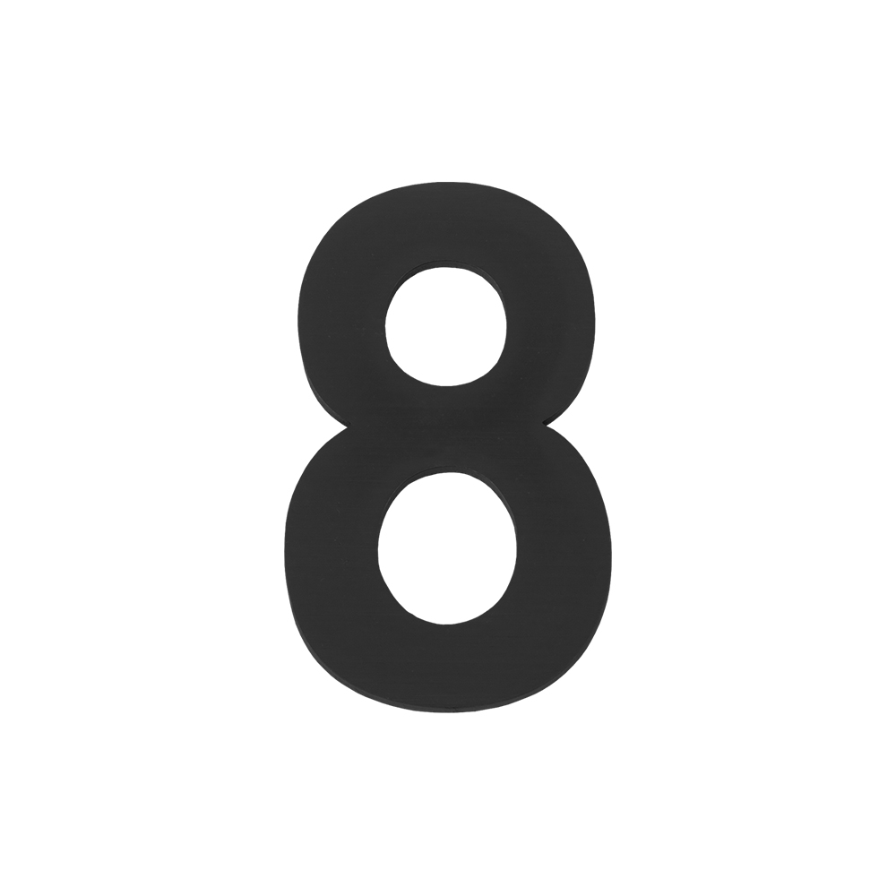 Самоклеящаяся цифра FUARO "8" SS304 (50x30) BL черный 46973