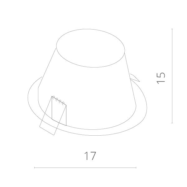 Встраиваемый точечный светильник DOWNLIGHTS A8044PL-1SI